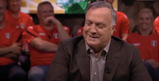 Andy moet lachen om verspreking Advocaat